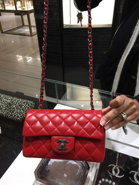 Better be under my tree! #lovechanel Chanel Red Bag, Chanel Bag Red, Glyndon King, God Of Malice, Luxury Bags Collection, Handbag Essentials, Bag Obsession, Girly Bags, Fancy Bags