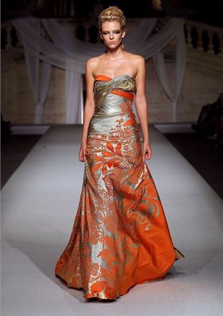 Abed Mahfouz 2010 Couture, Abed Mahfouz, Tumblr, Haute Couture, Julien Fournié, Bouchra Jarrar, Estilo Chic, Orange Fashion, Orange Dress