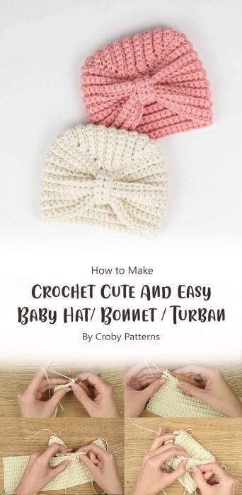 Lovely Baby Turban Free Crochet Ideas - Carolinamontoni.com Baby Turban Pattern, Baby Turban Diy, Baby Turban Tutorial, Baby Beanie Crochet Pattern, Crochet Baby Clothes Boy, Crochet Turban, Crochet Beanie Pattern Free, Baby Turban Hat, Crochet Hat For Beginners