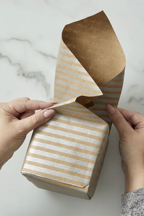 Japanese gift wrapping step 7 Gift Wrapping Step By Step, Gift Wrapping Large Boxes, Japanese Gift Wrapping Tutorials, Present Raping Ideas, How To Wrap A Gift Tutorials, Gift Raping Ideas, How To Wrap A Gift, Gift Raping, Origami Gift Wrapping