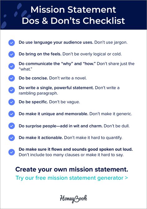 The Do's and Don'ts of creating a powerful mission statement for your business. 🙌 Mission Statement Examples Business, Mission Statement Design, Best Mission Statements, Business Mission Statement, Creating A Mission Statement, Writing A Mission Statement, Mission Statement Examples, Vision And Mission Statement, Mission Statements