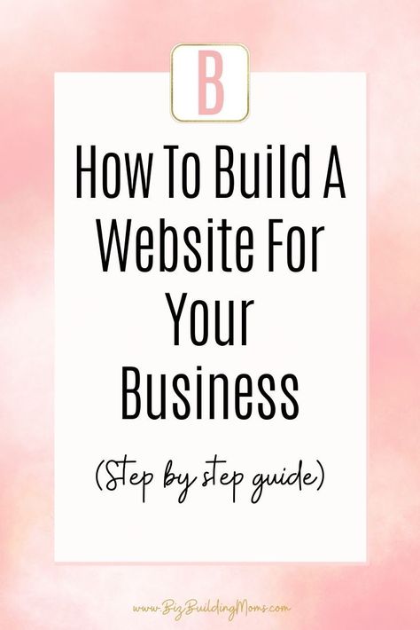 How To Make A Website For Your Business | Whether you work at home or have your own external business, web design can be overwhelming. Follow this free step by step guide to make a website that is set up to earn you income and grow your business - without any technical knowledge. #makemoneyonline #websitedesigning #websitebuilder #websitedevelopment #websitedesign #website #startablog #blogging #blogger Boutique Logo Design, Start A Website, Create Logo, Build A Website, Business Website Design, Make Your Logo, Small Business Website, Website Making, Web Design Tips