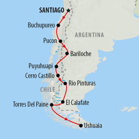 Patagonia Adventurer Chile & Argentina tour | On The Go Tours Ushuaia, Bariloche, El Calafate, Lake District, Patagonia Road Trip, Atacama Desert, Wild Camp, Kayak Trip, White Water Rafting