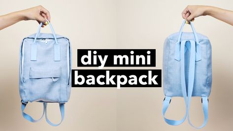 Mini Backpack Diy, Diy Mini Backpack, Diy Backpack Tutorial, Make Your Own Backpack, Kanken Style, Sewing Backpack, Diy Backpack Pattern, Diy Purse Organizer, Mochila Kanken