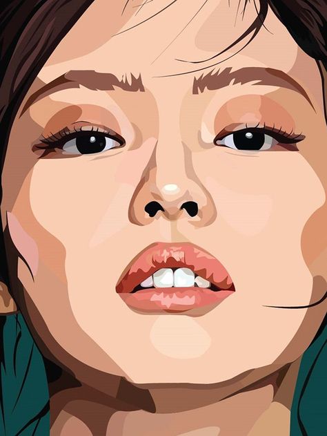 Vector Portrait Illustration, Digital Portrait Illustration, Portraits Art, Pop Art Portraits, Abstract Art Painting Diy, Painting Art Lesson, Illustration Art Girl, Vector Portrait, Vector Art Illustration