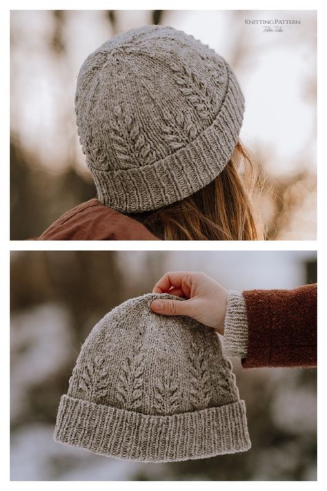 Hand Knitted Hats For Women, Tuque Knitting Pattern, Knit Hats Free Pattern Ladies, Free Knit Stitch Lace Patterns, Knit Hat With Brim Pattern Free, Cable Knit Hat Patterns, Free Beanie Knitting Patterns Women, Free Knitting Pattern Hat, Hat And Scarf Knitting Pattern