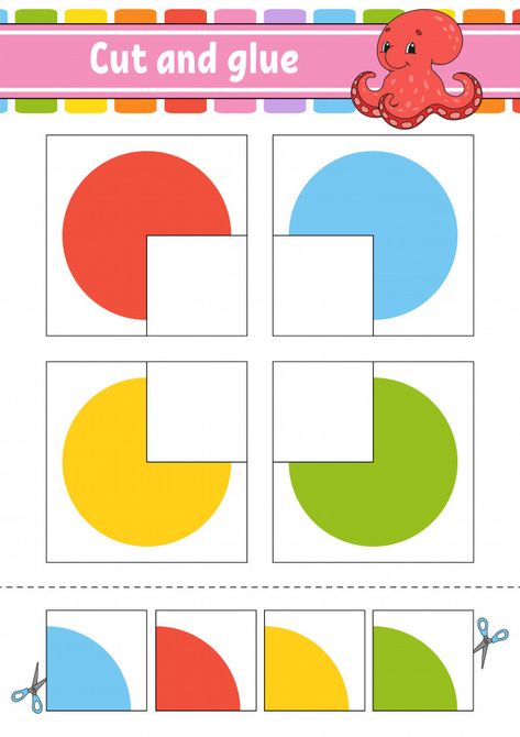 Learning Colors For Kids, Nature Character, Preschool Color Activities, Maluchy Montessori, Kids Worksheets Preschool, Cut And Glue, Preschool Colors, Color Puzzle, Baby Education