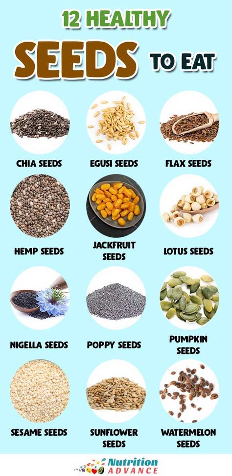 A guide to 12 healthy seeds to eat.  There are lots of different seeds in the world, but only some of them are safe to eat. Here's a guide to those seeds from hemp and pumpkin seeds to lotus and poppy seeds.  #seeds #nutrition Seeds To Eat, Nuts And Seeds Recipes, Pumkin Seeds, Jackfruit Seeds, Dr Sebi Alkaline Food, Pumpkin Seed Recipes, Edible Seeds, Healthy Seeds, Nigella Seeds