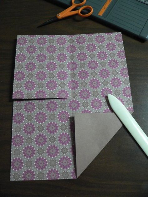 Cartonnage, Pocket Folder Diy, Pocket Tutorial, Handmade Journals Diy, Card Making Templates, Instruções Origami, Bookmaking, Pocket Card, Fold Cards