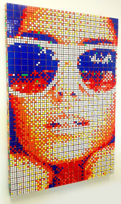 Rubik Cube Art, Rubix Cube Art, Rubiks Cube Art, Cubic Art, Rubric Cube, Hama Art, Mosaic Art Supplies, Crafts Unique, Art Cube