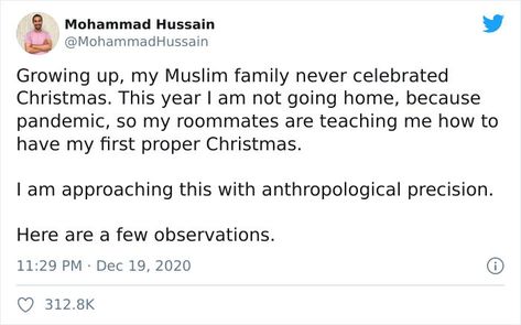 Muslim Guy Will Celebrate Christmas For The First Time Here Are His 8 Funny Observations Christian families instill Christmas traditions into their children really early in their livesby the time we become rational adults we dont question the ceremonies. We follow the etiquette devoted like members of a royal family knowing precisely what responsibility each of us has. But what if youre not Christian? What if last Christmas you just ordered Popeyes and watched a movie but this year the pandemic Humour, Christmas Jokes, Funny Memes Images, Muslim Family, Celebrating Christmas, Christmas Quotes Funny, Christian Families, Sparks Joy, Christian Christmas