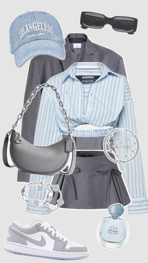 Outfit Inspo! #outfitinspo #outfit #outfitideas #style #fashion #fashioninspo #preppy #preppyaesthetic #aesthetic #sporty #school #y2k #y2kaesthetic #nyc #city #cute #summer #grey #blue #trendy #fyp Rpg Clothes, Alice Clothes, Dressy Fall Outfits, Fits Inspiration, Nyc City, Middle Eastern Fashion, Earthy Outfits, Casual Outfit Inspiration, Fashion Vocabulary