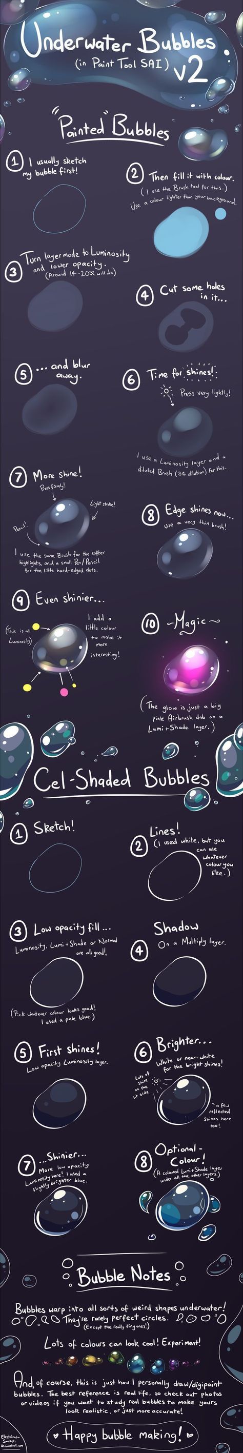 Paint Tool Sai Tutorial, Painting Underwater, Underwater Bubbles, Seni 2d, Paint Tool Sai, Seni Cat Air, Ideas Painting, Doodle Drawing, Coloring Tutorial