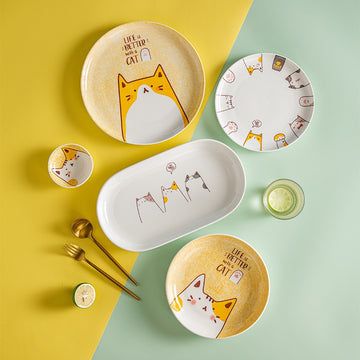 Cat Themed Gifts Under $20 | Fancy Yet Affordable Finds For Cat Lovers – Page 2 – Meowgicians™ Diy Argile, Coffee Serving Tray, Cream Cocktails, Dessert Package, Espresso Dessert, Ceramic Dinner Plates, Diy Pottery Painting, Hand Painted Dishes, Painted Ceramic Plates