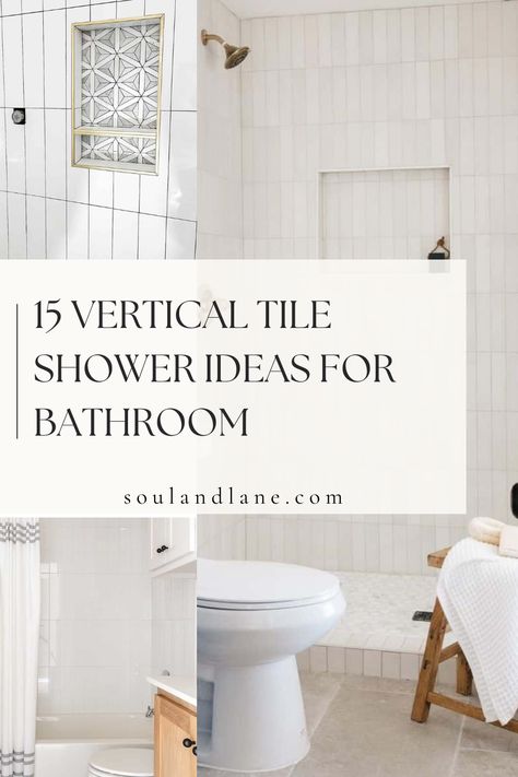 Elevate your shower experience with these vertical tile ideas that bring a modern and sophisticated touch to your bathroom. From sleek subway tiles to bold patterns, explore creative ways to reimagine your shower space. These ideas promise to add a stylish and contemporary flair to your bathroom retreat. Vertical Tile Shower Ideas, Subway Tile Shower Designs, Vertical Shower Tile, Subway Tile Bathroom Wall, Subway Tile Bathroom Ideas, Shower Tile Patterns, Modern Shower Tile, Vertical Tile, Master Shower Tile