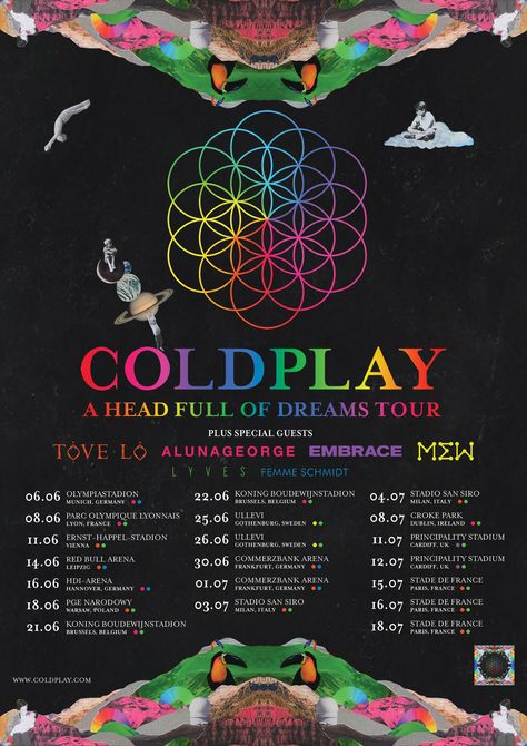 Coldplay AHFOD European Tour 2017 Coldplay, Principality Stadium Cardiff, Coldplay Cd, Head Full Of Dreams, Hymn For The Weekend, Coldplay Concert, Croke Park, Frankfurt Germany, British Rock