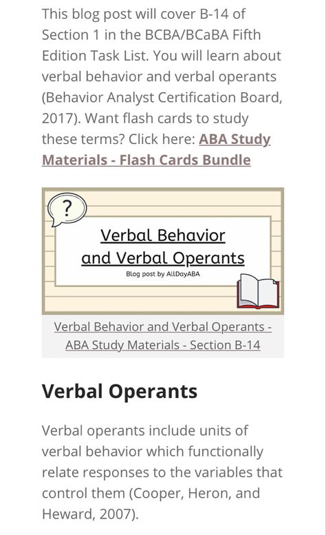 Bcba Exam, Verbal Behavior, Behavior Analyst, Task List, Flash Cards, Study Materials, Flash, Blog Posts, Road