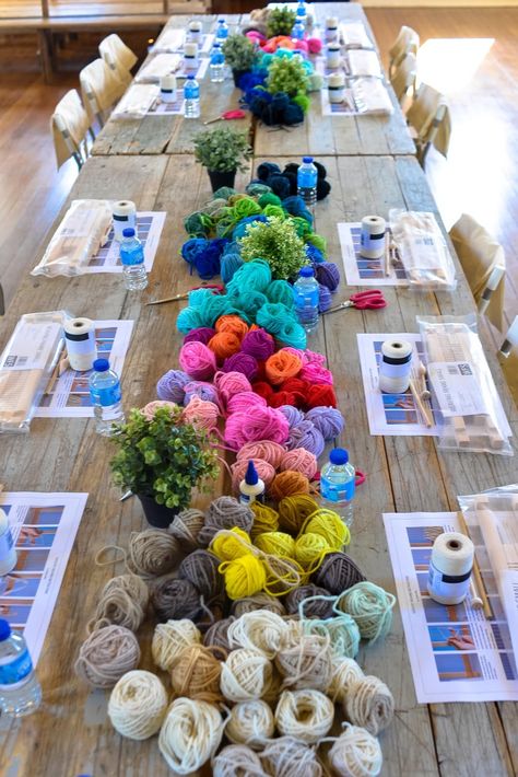 Workshops For Women, Workshops Ideas, Macrame Workshop, Crochet Workshop, Textile Studio, Craft Workshop, Workshop Layout, Crochet Classes, Paper Weaving