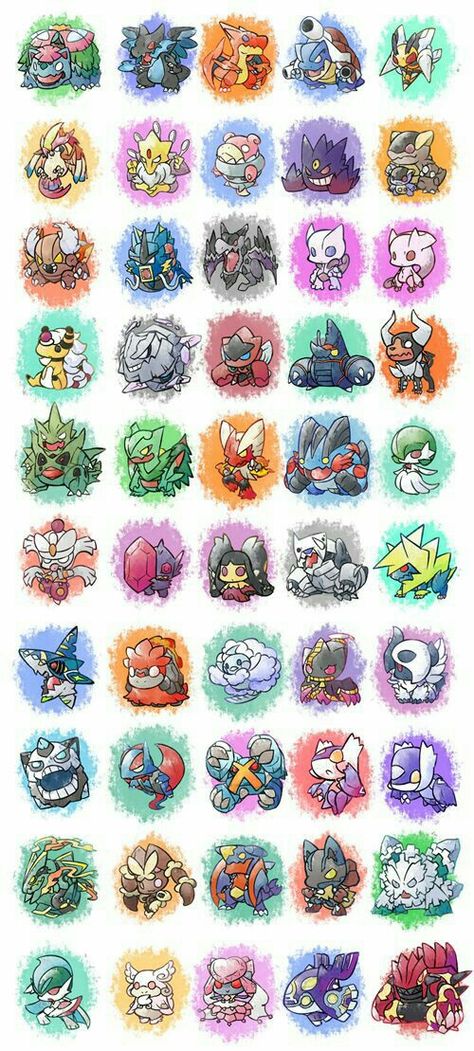 Pokémon, cute, chibi, Mega Evolutions; Pokémon Original Pokemon Characters, Mega Pokemon Wallpaper, Mega Pokemon Art, Made Up Pokemon, Pokemon Fusion Art Mega Evolution, Pokemon Mega Evolution Fan Art, Fan Made Pokemon, Chibi Pokemon, Wallpaper Pokemon