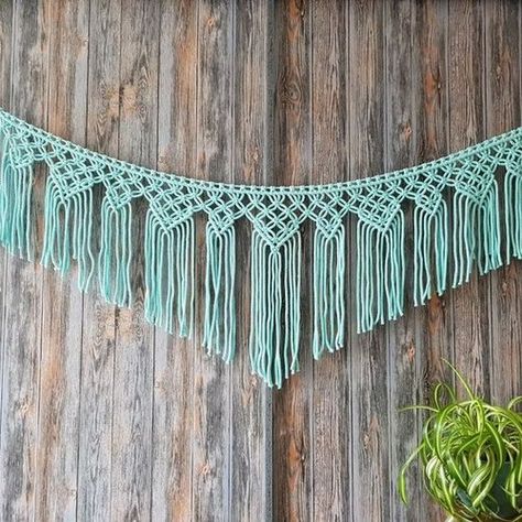 Cortina Macrame, Macrame Toran, Macrame Banner, Macrame Garland, Makramee Diy, Macrame Curtain, Macrame Decor, Macrame Bag, Macrame Tutorial