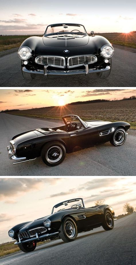 A drop-dead gorgeous design with sensuous curves and sophisticated performance, the BMW 507 Roadster. #BMW #BMWRoadster Classic Bmw Convertible, Classic Bmw Cars, Bmw 507 Roadster, Bmw Roadster, Carros Retro, Vintage Bmw, Mobil Bmw, Bmw 507, Carros Bmw