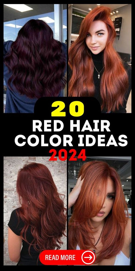 Explore the Best Red Hair Color Ideas for 2024: Shades & Styles 5rr Hair Color Red, Wine Highlights, Red Hair Color Chart, Hair Color 2024, Deep Red Hair Color, Matrix Hair Color, Red Hair Color Shades, Red Copper Hair Color, Spring Hair Color Trends