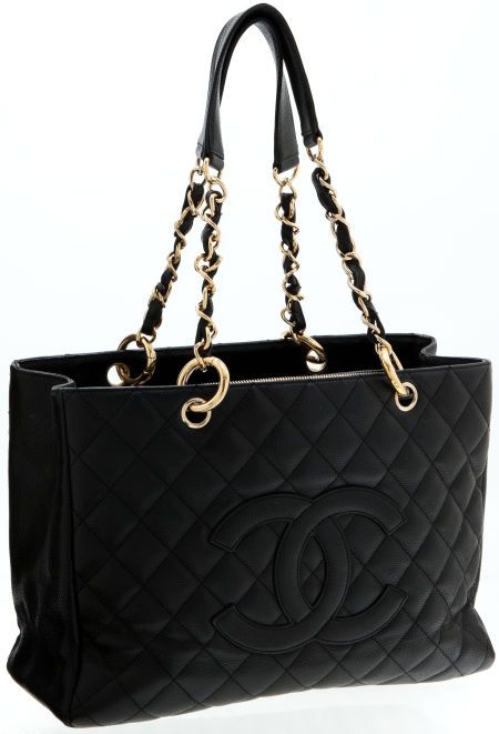 Heritage Vintage: Chanel Black Caviar Leather Grand Shopper Classy Handbags For Women, Chanel Shopper, Classy Handbags, Chanel Bag Outfit, Chanel Bag Black, Chanel Tote Bag, Vintage Chanel Bag, My Style Bags, Big Handbags