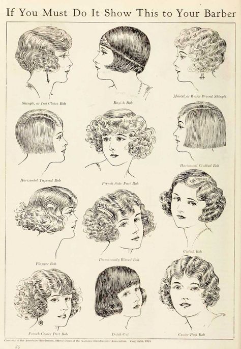 If a women wasn’t wearing a hat in the 1920’s then she had a definite hair-style that she had worked long and hard on. Hair-styles in the 1920’s were very very important to women. They did their hair based on what they were getting ready to do. Hair-styles then were one of the most important parts of a woman’s outfit. 20s Hair, 1920s Aesthetic, Bobbed Hair, Flapper Hair, 1920s Hair, Patron Vintage, Stylish Lady, Classic Bob, Photographie Portrait Inspiration