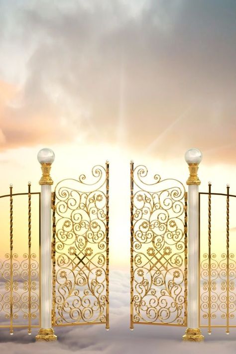 Heaven Gates Background, Pearly Gates Of Heaven, Heaven Background, Heaven Images, Heaven Pictures, Gates Of Heaven, Sacred Garden, Church Backgrounds, Pearly Gates