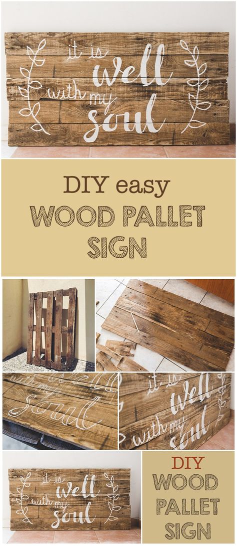 This DIY #woodpallet sign is super simple to make yet so trendy. DIY Wood Pallet Sign tutorial is available on sixcleversisters.com Wooden Pallet Projects, Diy Playdoh, Diy Wood Pallet, Pallet Signs Diy, Hout Diy, Trendy Diy, Wood Pallet Signs, Easy Wood, Diy Simple