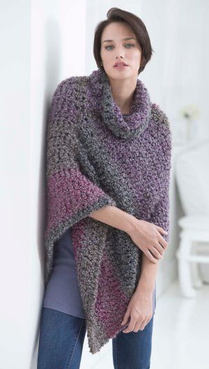 AllFreeCrochet.com - Free Crochet Patterns, Crochet Projects, Tips, Video, How-To Crochet and More Bulky Crochet Patterns, Crochet Poncho Pattern, Cowl Poncho, Poncho Patterns, Poncho Design, Cowl Neck Poncho, Poncho Crochet, Crochet Poncho Free Pattern, Crochet Poncho Patterns