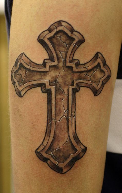 Tattoo Designs Cross, Christian Cross Tattoos, Cross Tattoo Meaning, Tattoo Christian, Tattoo Bras Homme, Tato Salib, Tattoo Homme, Tato Dengan Makna, Simple Cross Tattoo