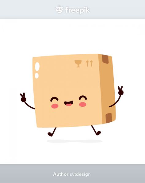 Cute smiling happy parcel,delivery box. ... | Premium Vector #Freepik #vector #box #character #cartoon #delivery Cartoon Box Design, Box Character Design, Box Doodle, Object Animation, Thema Dozen, Cartoon Objects, Setup Ba, Box Character, Happy Character