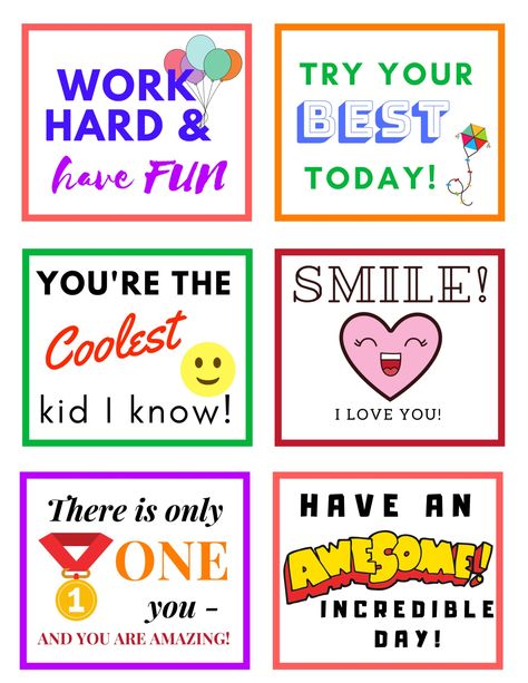 EASY School Lunch Ideas and FREE Printable Lunchbox Notes - The Ruffled Daisy Essen, Ella Katherine, Snack Crafts, Lunch Notes For Kids, Lunch Jokes, School Lunch Notes, Easy School Lunch Ideas, Lunchbox Printables, Printable Lunchbox Notes