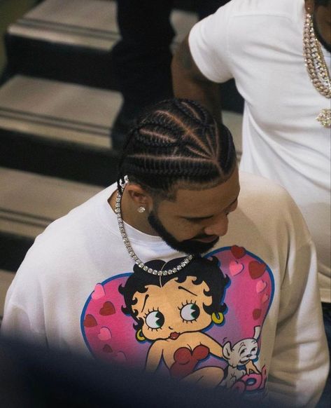 The Best Drake Braids (Detailed Look & Gallery) | Drake Inspired Braids Hairstyles | Trendy Drake Hair Ideas | Drake Trenzas Drizzy Drake Logos, Mens Straight Back Braids, Taper Fade Braids Men, Drake Braids, Cute Braid Ideas, Cornrows Box Braids, Cornrows Men, Short To Long Hair, Straight Back Braids