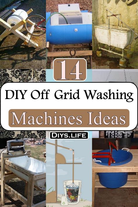14 DIY Off Grid Washing Machines Ideas For Off Grid Areas Washing Machine Ideas, Off Grid Washing Machine, Diy Clothes Wringer, Diy Clothes Washer, Diy Washing Machine, Diy Off Grid, Manual Washing Machine, Self Sustaining Home, Commercial Washing Machine