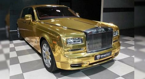 This Indian State Has a Gold Chrome Rolls-Royce Phantom Taxi Rolls Royce Gold, Ride Quotes, Decorating Car, Wallpapers Cars, Roll Royce, Cars Tattoo, Tattoo Car, Rolls Royce Ghost, New Rolls Royce