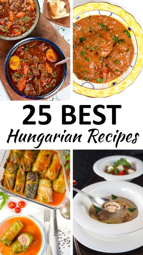 Eastern European Recipes, Essen, Hungarian Food Recipes, Hungarian Stuffed Cabbage, Cabbage And Noodles, Hungarian Food, Hungarian Cuisine, Foreign Food, Stewed Potatoes