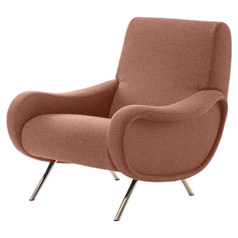 Prices vary dependent on the color/material of the chair. Armchair designed by Marco Zanuso in 1951, relaunched in 2015. Manufactured by Cassina in Italy. An icon of 1950s Italian design, the armchair-sofa lady stands out for its extraordinarily contemporary construction, a symbol of innovation supreme, in terms of style, materials, and technology. In addition to being the first armchair to incorporate expanded polyurethane and foam rubber, the armchair’s seat showcased a new system of springing Tela, Cassina Chair, Cassina Sofa, Feature Armchair, Athens Apartment, Italian Furniture Design, Contemporary Armchair, Italian Mid Century Modern, Comfortable Armchair