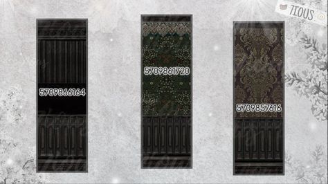 Dark Academia Wallpaper Bloxburg, Roblox Bloxburg Gothic House, Bloxburg Decals Dark Academia, Gate Decals Bloxburg, Bloxburg Gothic House Layout, Dark Academia Bloxburg Outfit Codes, Bloxburg Dark Academia Decals, Gothic Bloxburg Decals, Bloxburg Vintage Wallpaper Codes