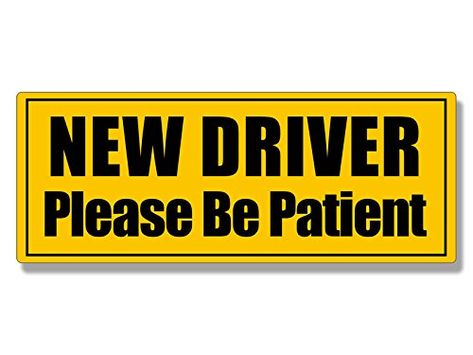 Driving Stickers, Driving Signs, Safe Car, Reflective Sign, Bumper Magnets, Student Driver, Drive Safely, Stickers Ideas, Vans Yellow