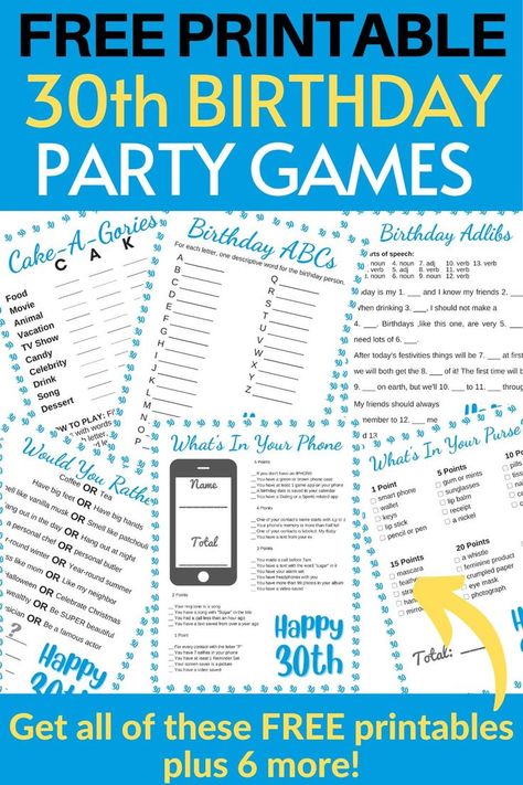 30th birthday party games Games For 30th Birthday Party, 30th Birthday Activities, 30th Birthday Party For Her, 30th Birthday Party Games, 40th Birthday Games, 30th Birthday Games, 30th Birthday Wishes, Gift Bingo, Adult Birthday Party Games