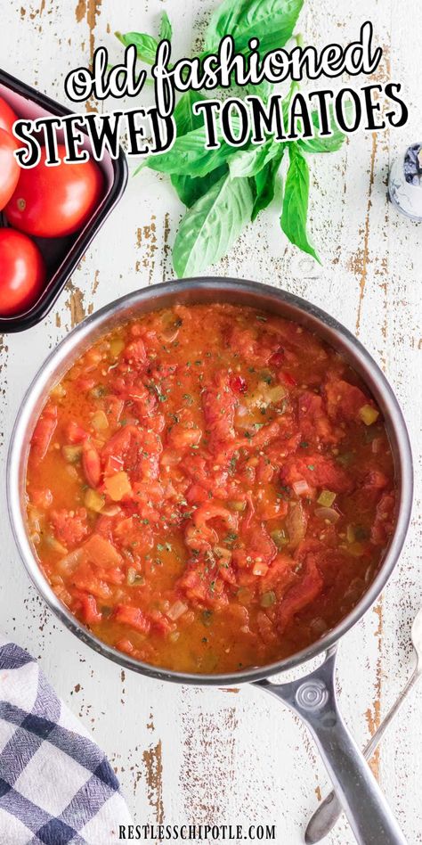 Stewed Canned Tomatoes Recipe, Freezing Stewed Tomatoes Recipe, How Do You Make Stewed Tomatoes, Making Stewed Tomatoes, Stewing Tomatoes To Freeze, Can Stewed Tomatoes Recipes, Frozen Stewed Tomatoes Recipe, Stewing Tomatoes Canning, Italian Stewed Tomatoes Canning