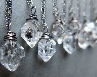 Diamond Statement Necklace, Raw Quartz Necklace, Tibetan Quartz, Herkimer Diamond Necklace, Meteorite Pendant, Herkimer Diamond Ring, Raw Quartz Crystal, Raw Crystal Jewelry, Raw Crystal Necklace