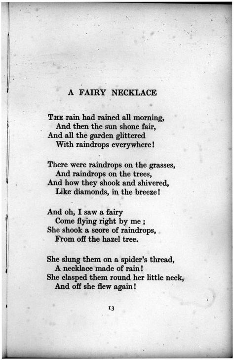 Enid Blyton Quotes, Magical Poetry, Fairy Poems, Fantasy Poems, Rain Poems, Poems For Children, Fairy Quotes, Magical Words, Old Poetry