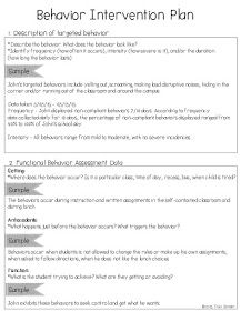 The Bender Bunch: Creating a Behavior Intervention Plan (BIP) Behavior Intervention Plan Template, Disruptive Behavior Interventions, Behavior Plans For Students Individual Middle School, Behavior Management Plan, Preschool Behavior, Behavior Intervention Plan, Behavior Tracking, Positive Behavior Support, Behavior Plan