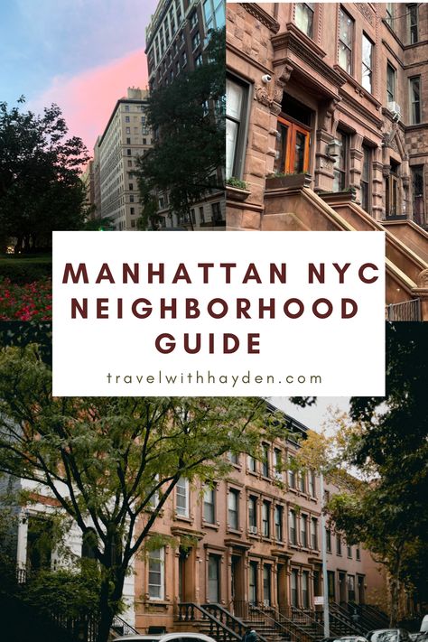 🏢Choosing where to stay in NYC can be a bit difficult because each area offers something different. Checkout this full guide to the best neighborhoods in NYC’s Manhattan and what each neighborhood has to offer! Nyc By Neighborhood, Nyc Neighborhood Map, Nyc Neighborhood Guide, New York City Neighborhoods, Where To Stay In Manhattan, Nyc Thanksgiving, Where To Stay In Nyc, New York History, Trip Fashion