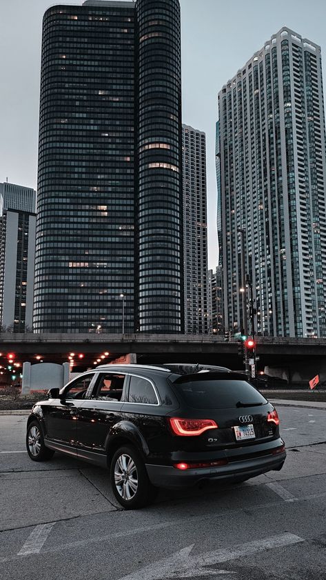 Urban Chicago Audi Q7 Black, Q7 Audi, Audi Q, Audi Q2, Audi Q8, Down Town, Iphone Lockscreen Wallpaper, Iphone Lockscreen, Audi Q3