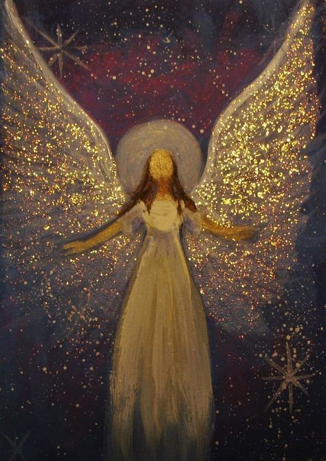 Original Angel Painting Healing Energy by Breten Bryden BrydenART  CapeCodArtist Výtvarné Reference, I Believe In Angels, Angel Painting, Archangel Michael, Art Et Illustration, Guardian Angels, Angel Pictures, Healing Energy, Fairy Angel