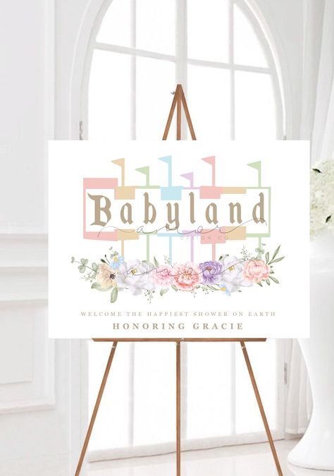 Happiest Birthday On Earth, Disney Baby Shower Themes, Disneyland Party, Welcome Sign Birthday, Disneyland Birthday, Disney Birthday Party, Happiest Birthday, Muted Rainbow, Disney Baby Shower